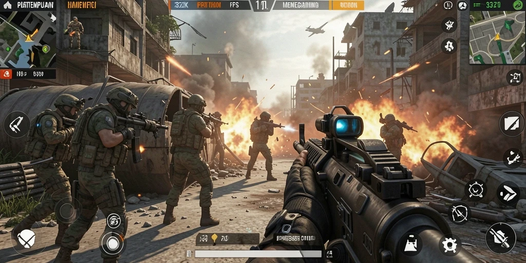 Tangkapan layar gameplay <strong>33ZK</strong> yang menunjukkan aksi seru dalam pertempuran FPS.