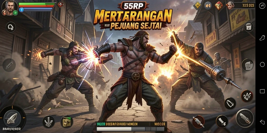 Gameplay seru dan mendebarkan di 55RP saat berduel.