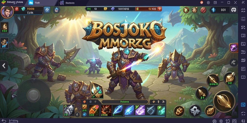 Tampilan gameplay menarik di dunia fantasi BOSJOKO.