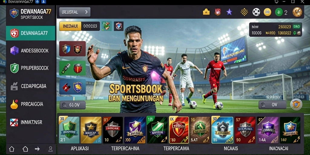 Screenshot gameplay yang menampilkan pengalaman sportsbook yang mendebarkan.