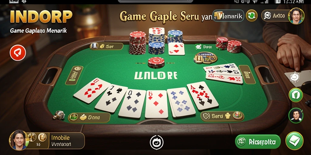 Tampilan menarik dari gameplay Gaple di INDORP.