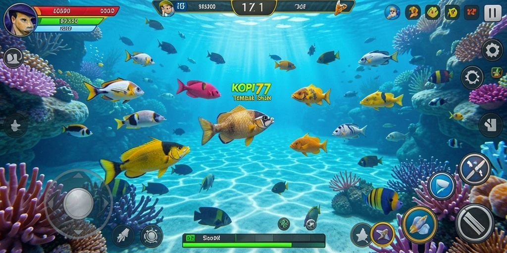 Gameplay seru KOPI77 dengan aksi tembak ikan yang mengasyikkan.
