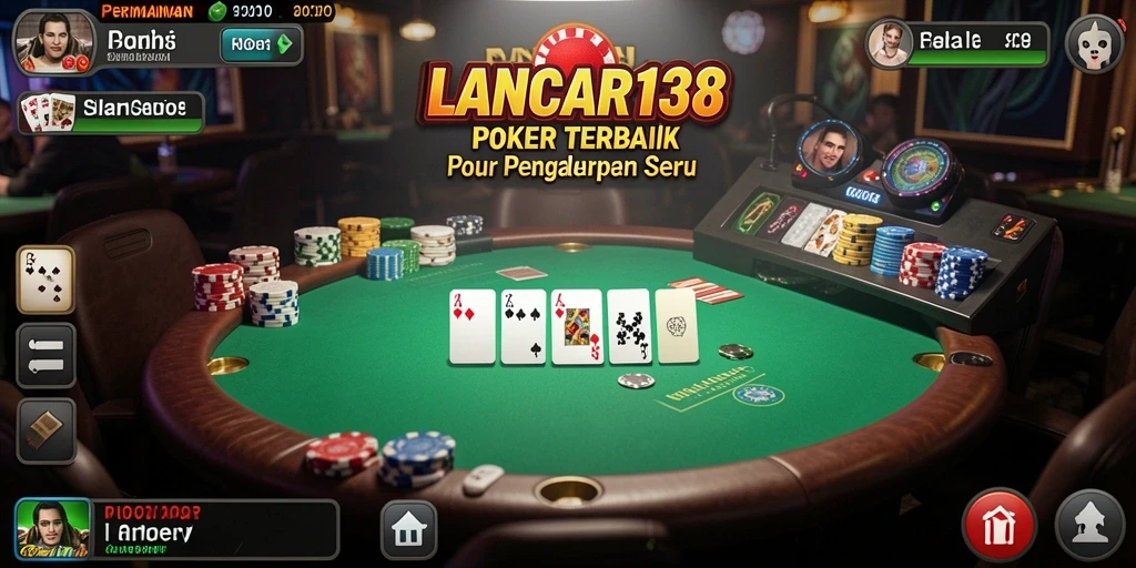 Tampilan gameplay seru saat bermain Poker di LANCAR138.