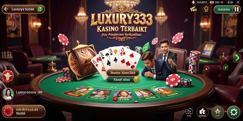Tampilan gameplay Kasino di aplikasi LUXURY333 yang menakjubkan.