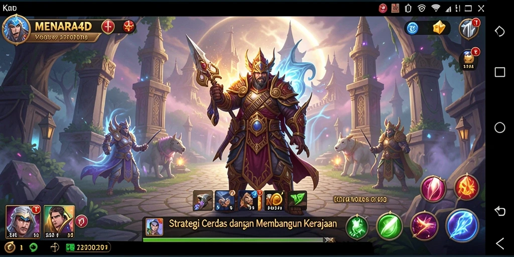 Tampilan gameplay seru di MENARA4D yang menguji strategi Anda.