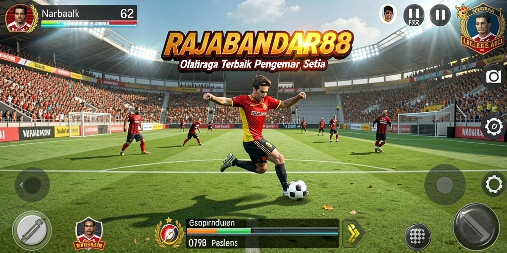Tampilan gameplay seru dari RAJABANDAR88 dengan aksi olahraga yang mendebarkan.