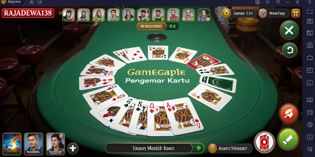 Tampilan gameplay Gaple yang seru di RAJADEWA138.