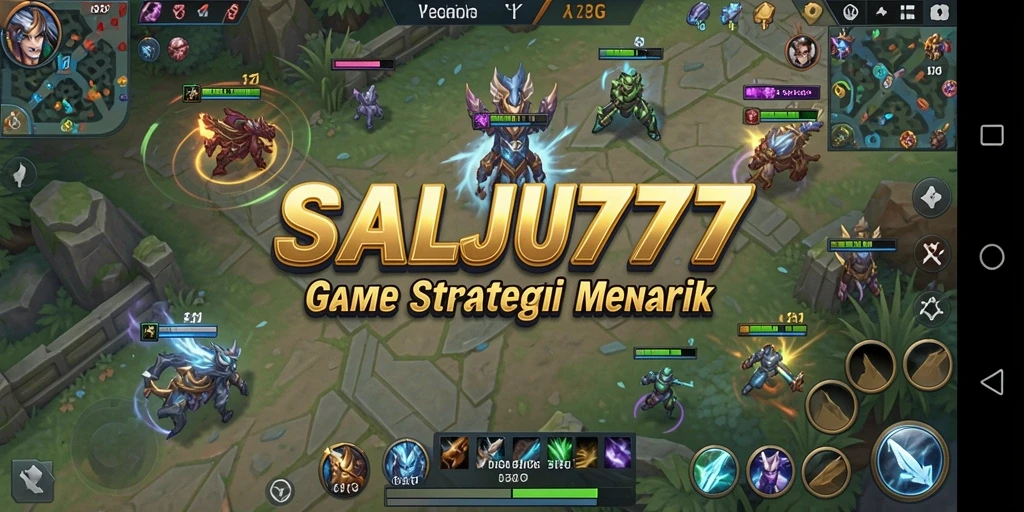 Screenshot gameplay SALJU777 yang menampilkan aksi pertempuran SLG.